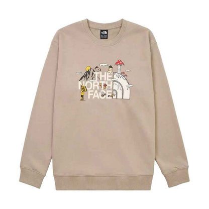 The North Face xOver Uncle Belly - 趣味印花長袖大學T (啡色)