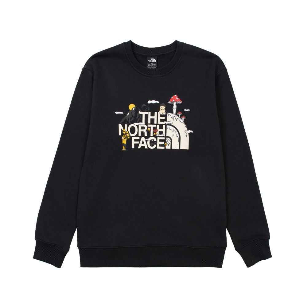 The North Face xOver Uncle Belly - 趣味印花長袖大學T (啡色)