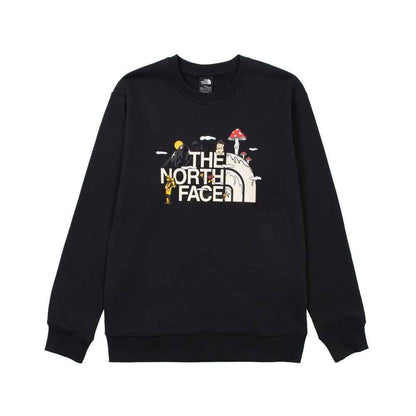 The North Face xOver Uncle Belly - 趣味印花長袖大學T (啡色)