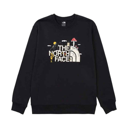 The North Face xOver Uncle Belly - 趣味印花長袖大學T (黑色)