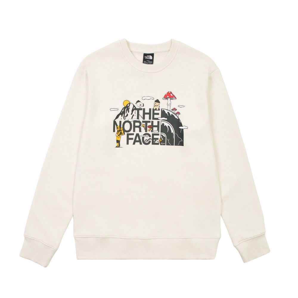 The North Face xOver Uncle Belly - 趣味印花長袖大學T (啡色)