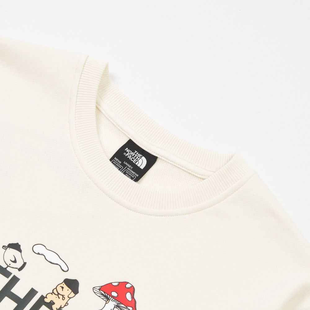 The North Face xOver Uncle Belly - 趣味印花長袖大學T (米白色)