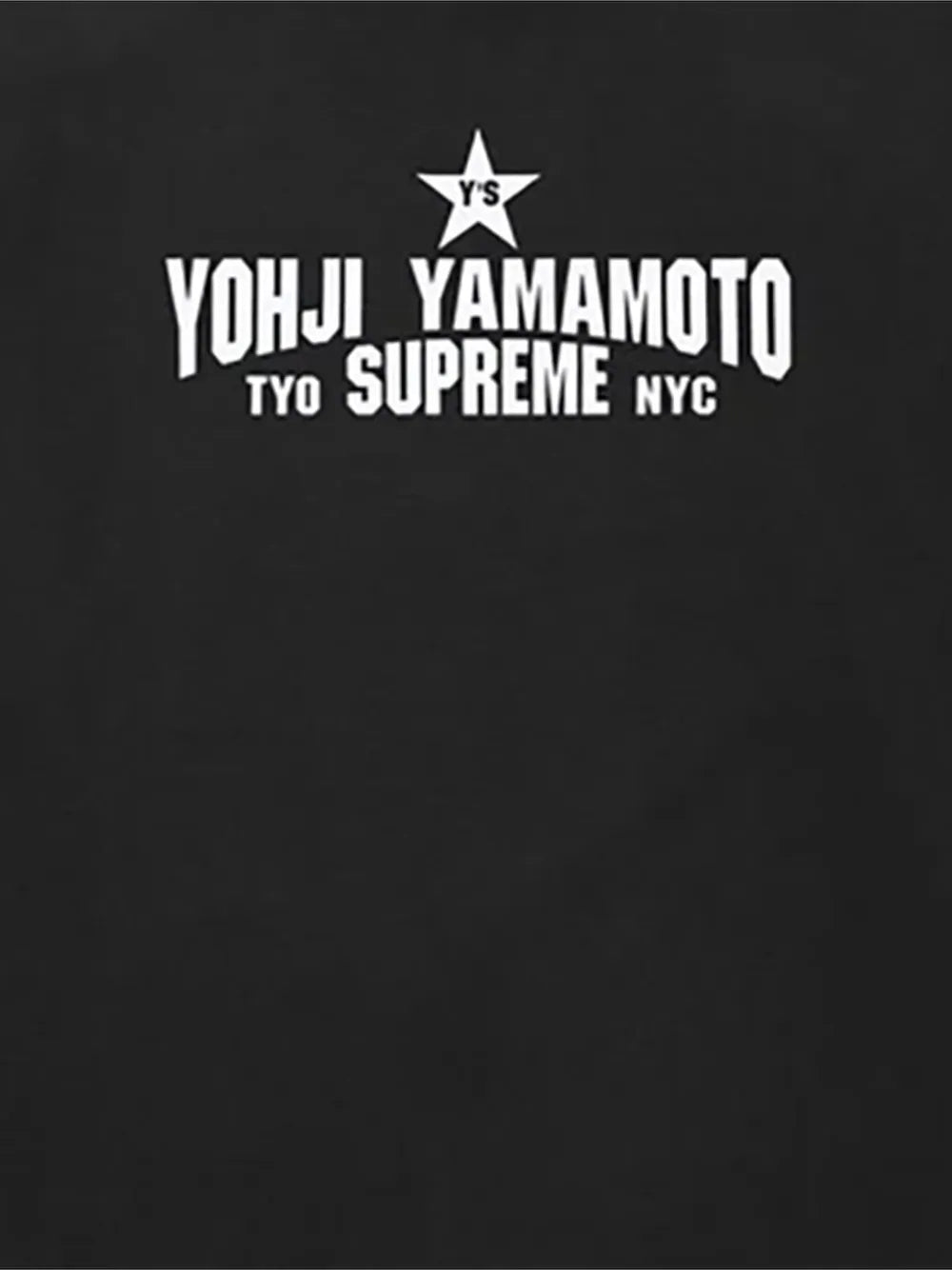 Supreme xOver 山本耀司 - 星星 logo Tee (黑色)