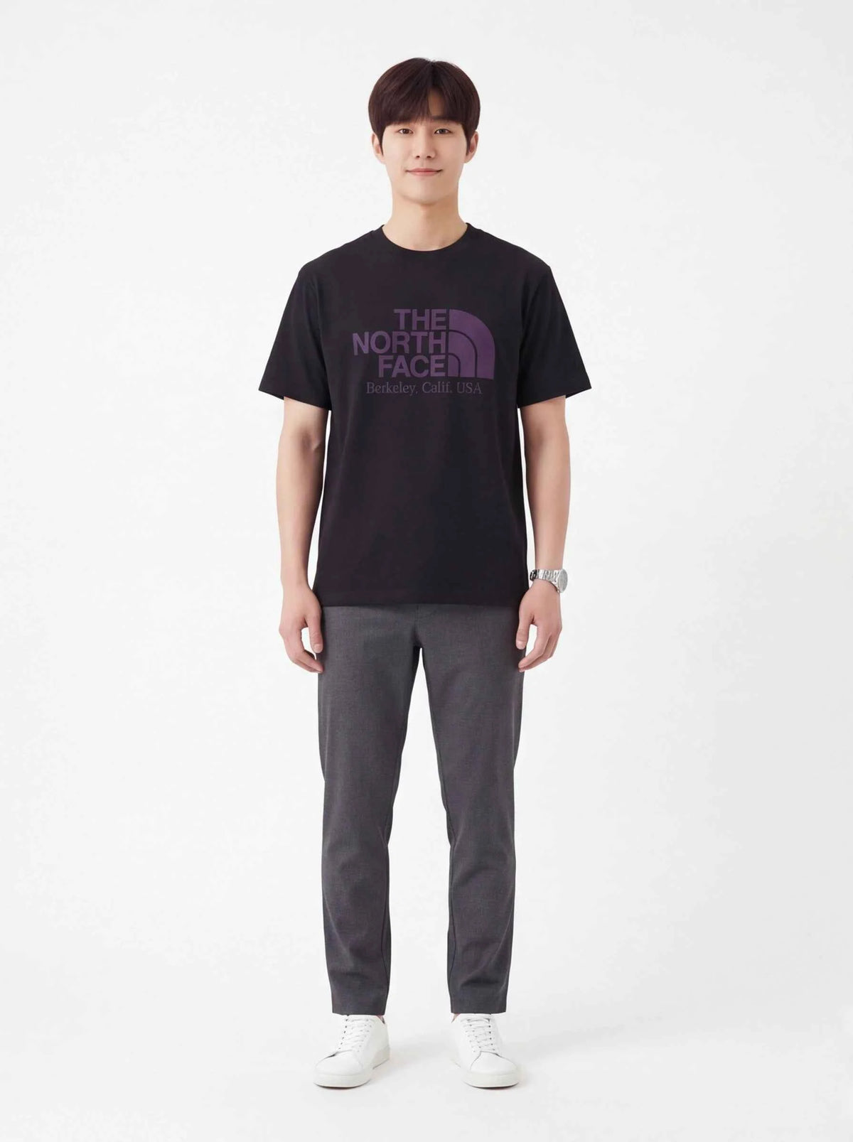 The North Face xOver PALACE - 紫標聯乘Tee (黑色)