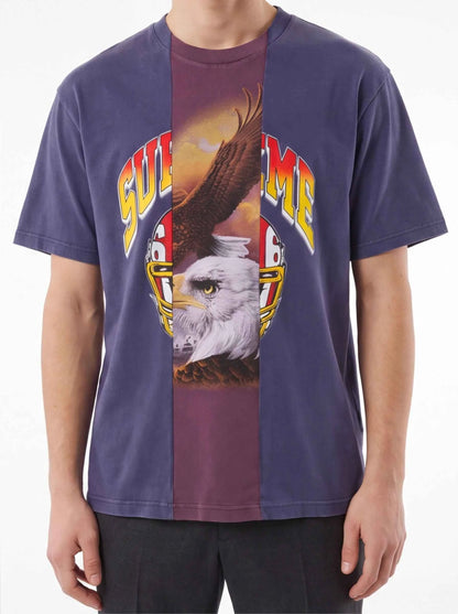 Supreme xOver MM6 Maison Margiela - SPLIT GRAPHIC TOP Tee (藍色)