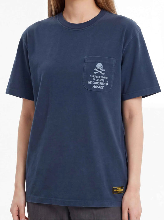 PALACE xOver NEIGHBORHOOD - Pocket Tee (深藍色)
