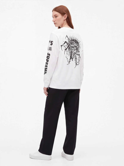 Supreme xOver 山本耀司 - Y' S L/S 長袖Tee (白色)