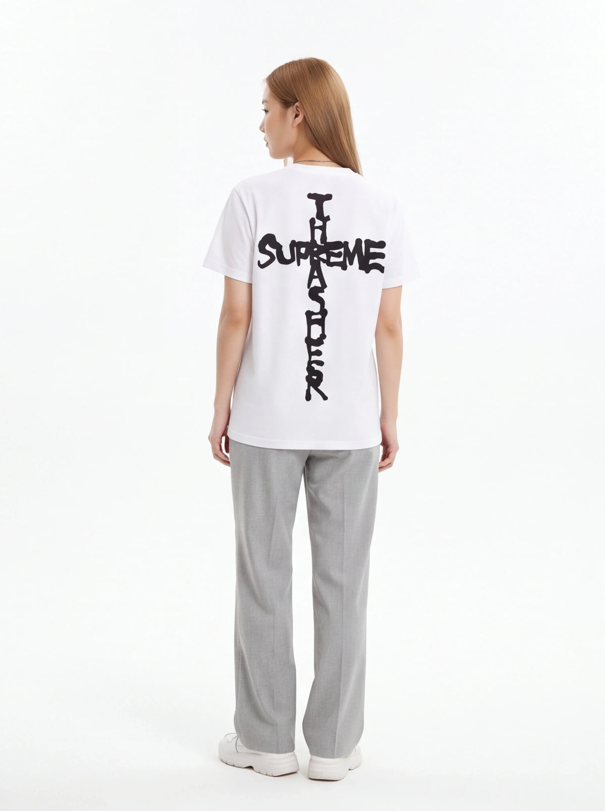 Supreme xOver THRASHER - Cross Tee (白色)