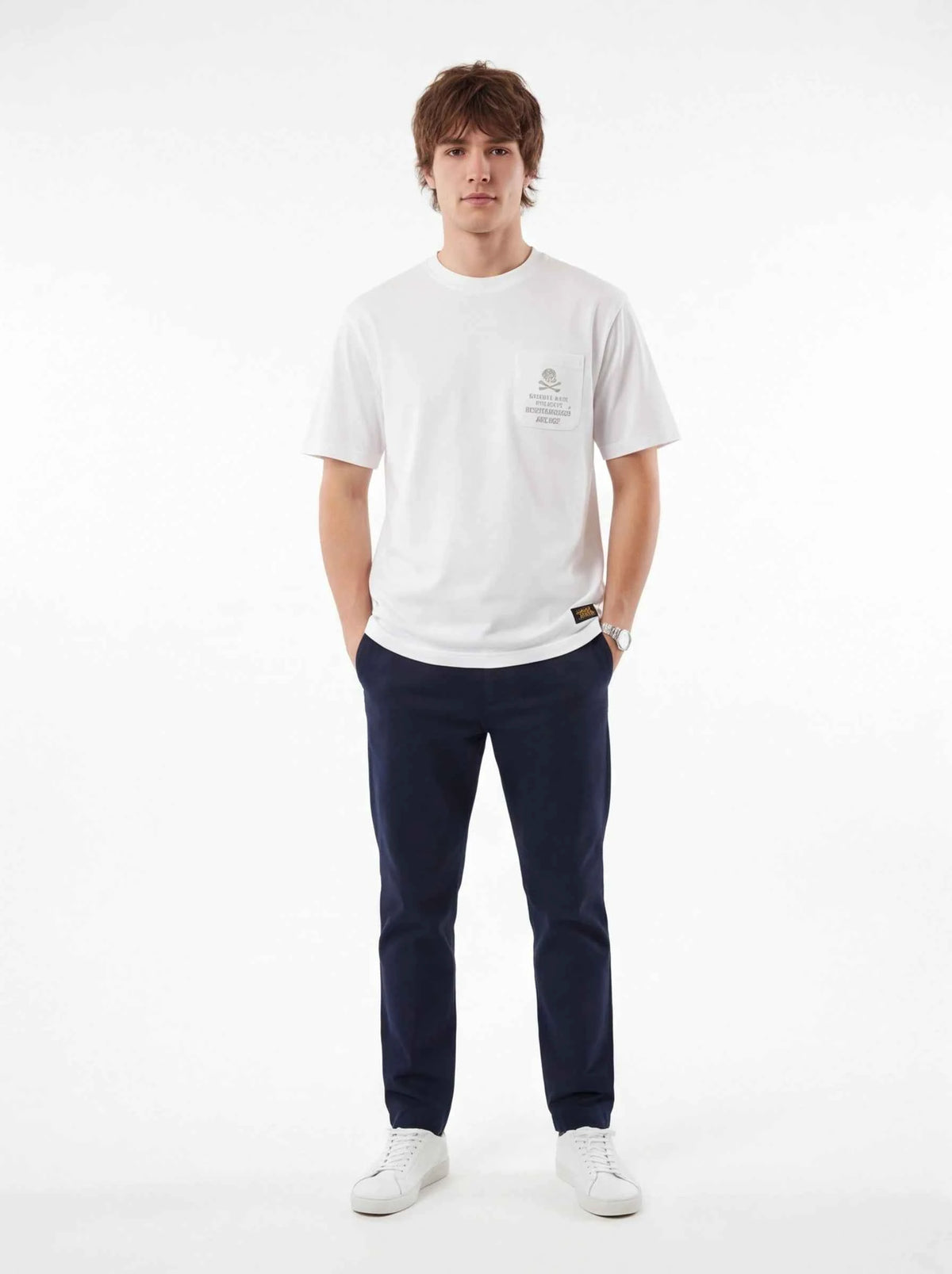 PALACE xOver NEIGHBORHOOD - Pocket Tee (白色)