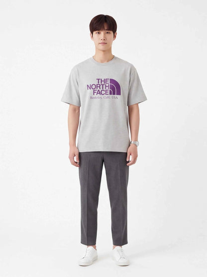 The North Face xOver PALACE - 紫標聯乘Tee (灰色)