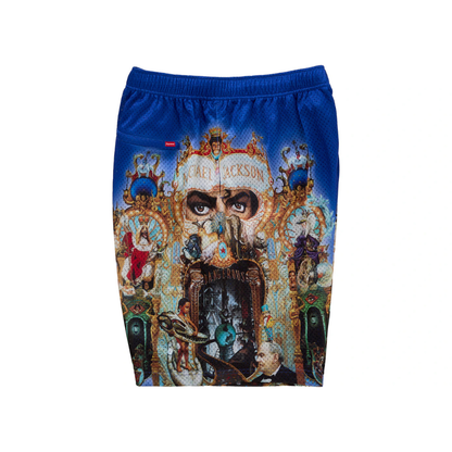 Supreme xOver Michael Jackson - Dangerous 網格短褲 (藍色)