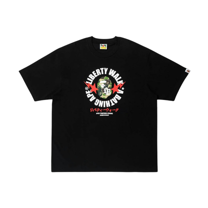 BAPE xOver Liberty Walk - ABC CAMO Tee (黑色)