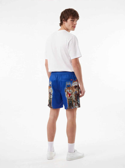 Supreme xOver Michael Jackson - Dangerous 網格短褲 (藍色)