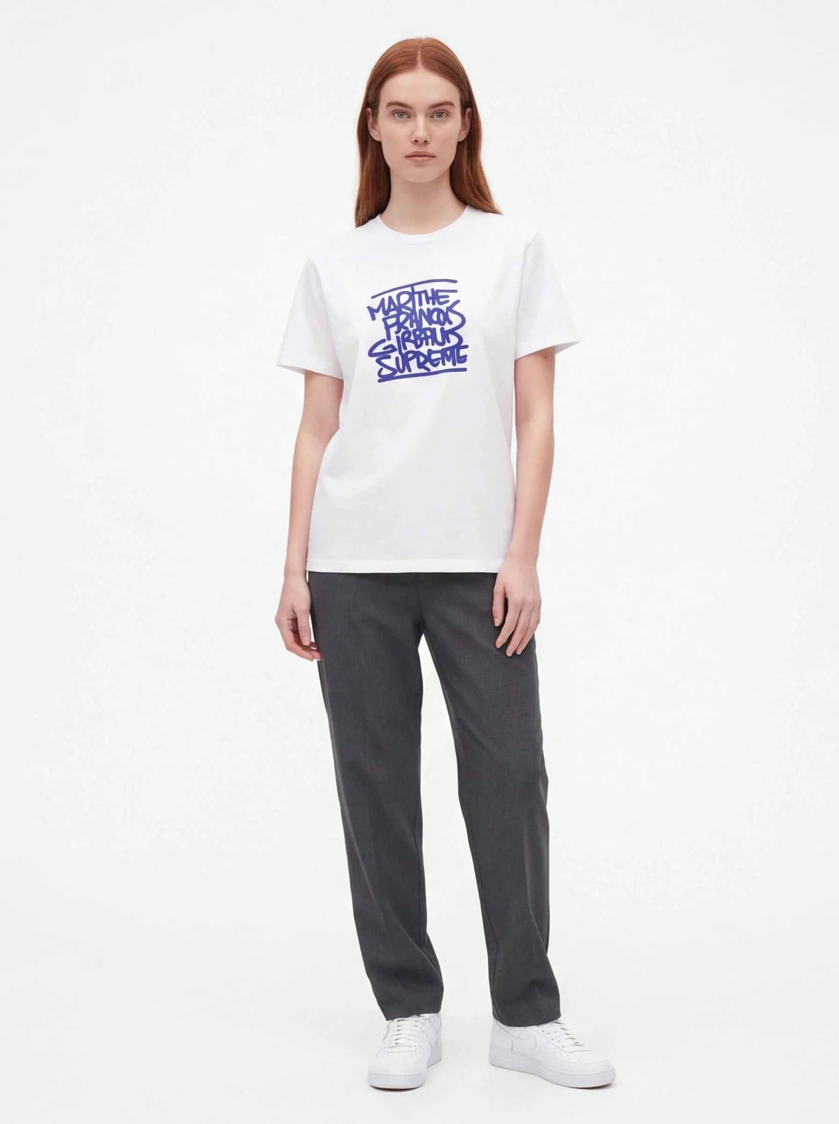 Supreme xOver Marithé + François Girbaud  - 塗鴉 logo Tee (白色)