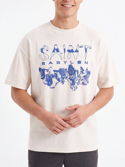 Saint Mxxxxxx xOver BABYLON LA - 德牧 Tee