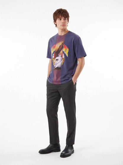 Supreme xOver MM6 Maison Margiela - SPLIT GRAPHIC TOP Tee (藍色)