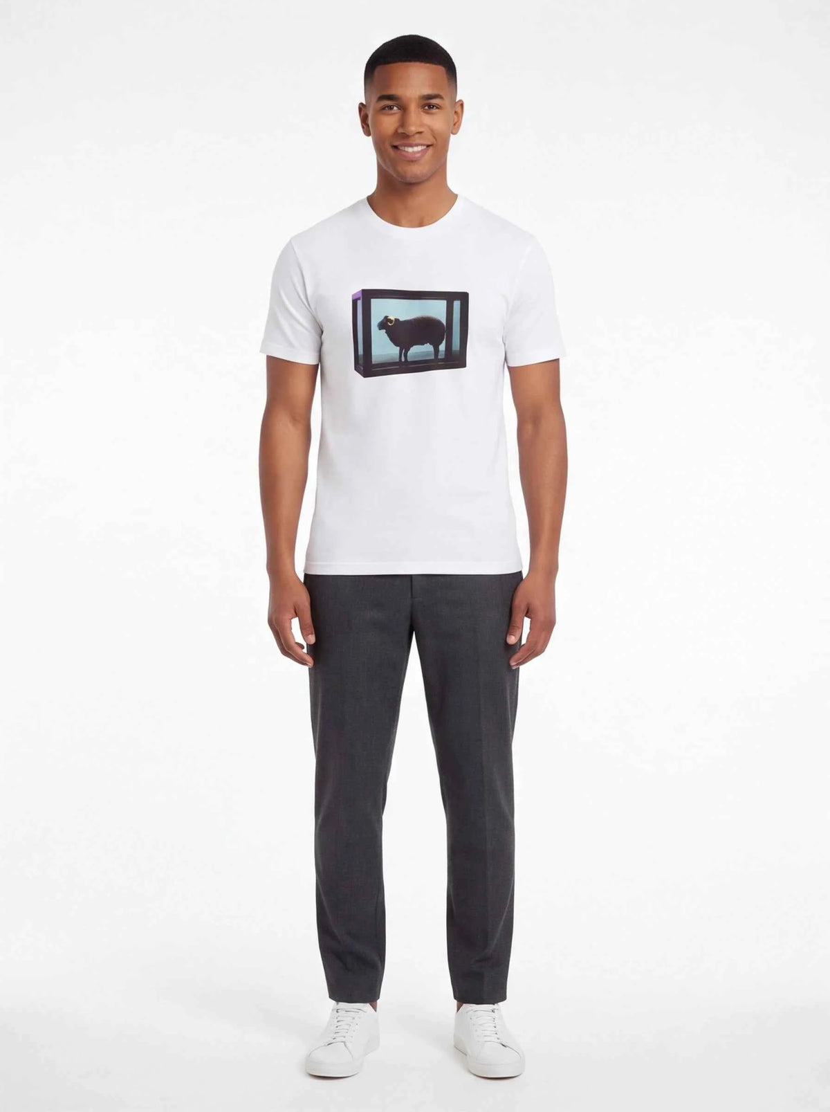 Supreme xOver Damien Hirst  - Black Sheep Tee (白色)
