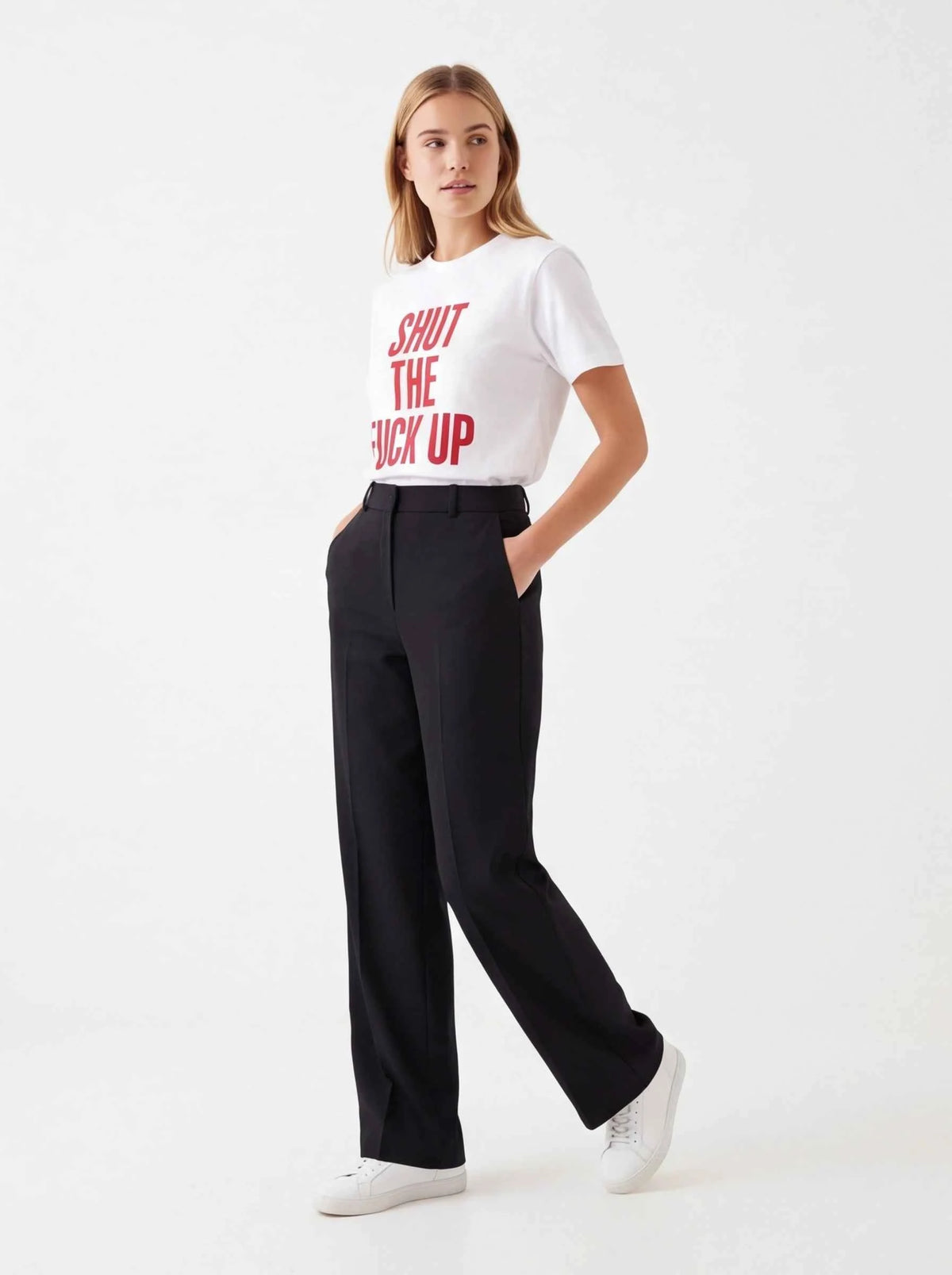 Supreme xOver Number (N)ine - Shut Up Tee (白色)