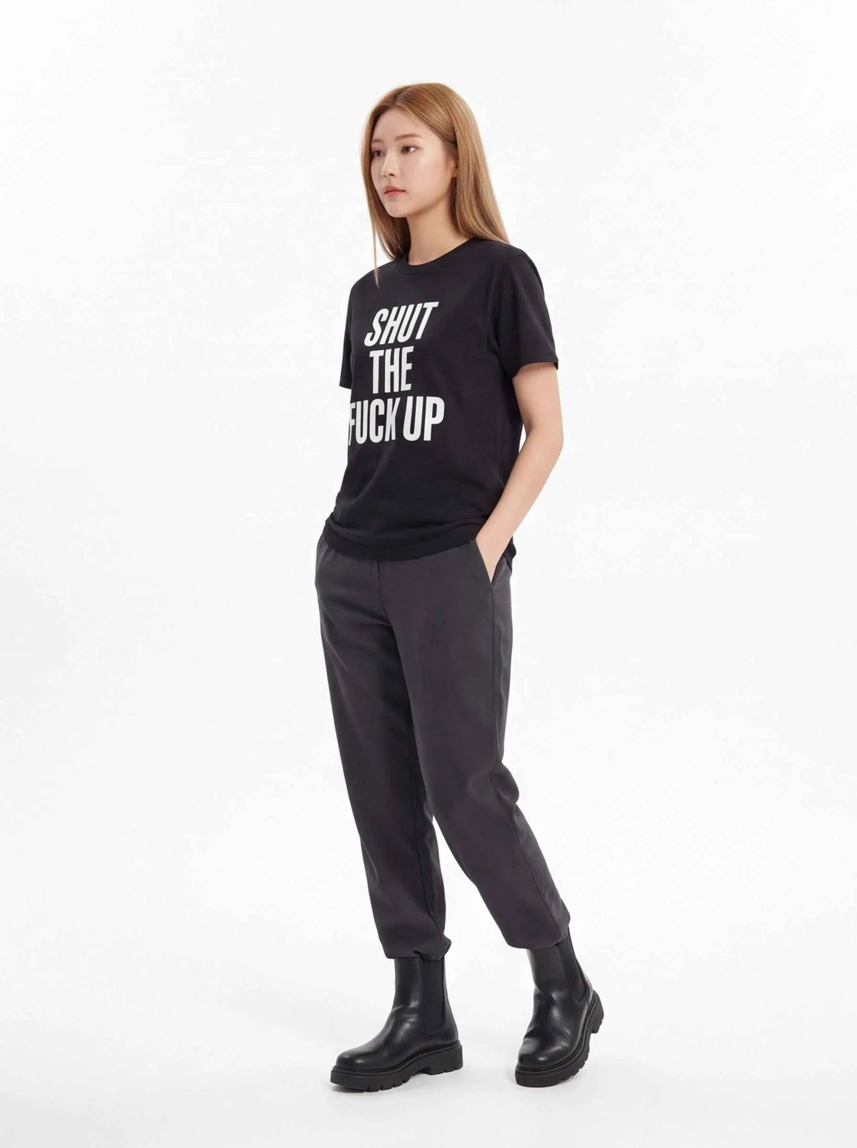 Supreme xOver Number (N)ine - Shut Up Tee (黑色)
