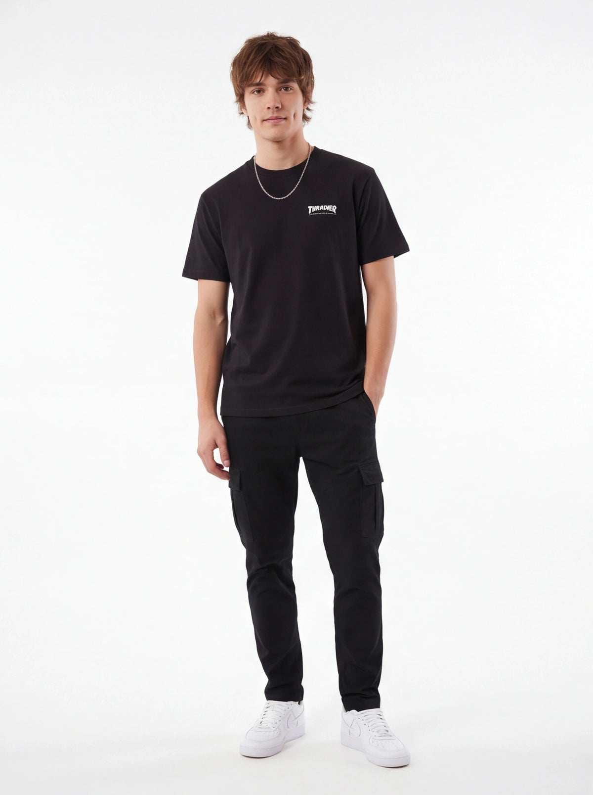 Supreme xOver THRASHER - Cross Tee (黑色)