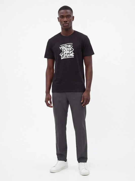 Supreme xOver Marithé + François Girbaud  - 塗鴉 logo Tee (黑色)
