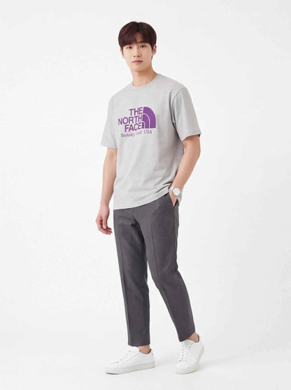 The North Face xOver PALACE - 紫標聯乘Tee (灰色)