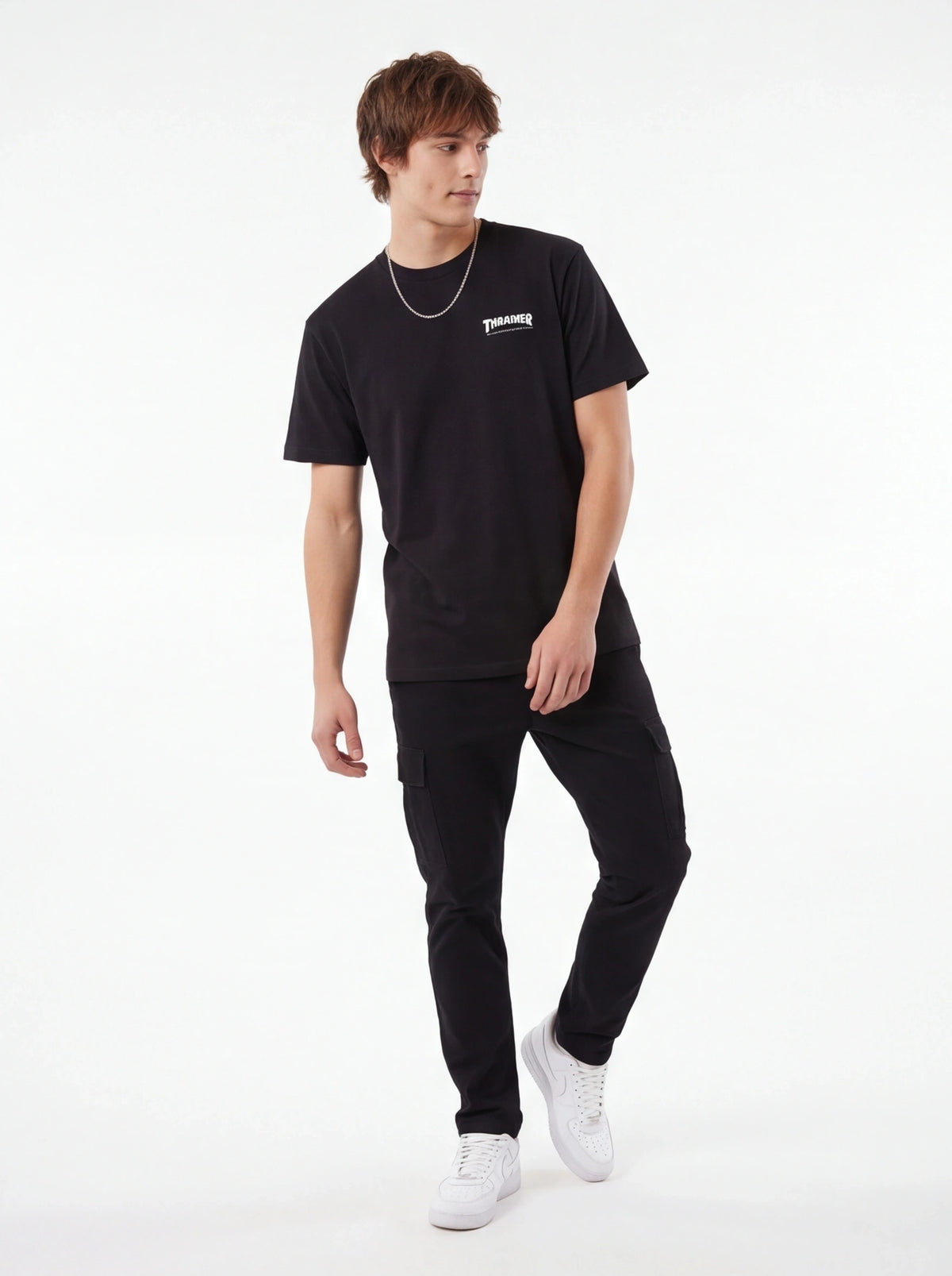 Supreme xOver THRASHER - Cross Tee (黑色)