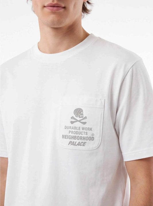 PALACE xOver NEIGHBORHOOD - Pocket Tee (白色)