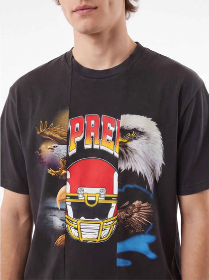 Supreme xOver MM6 Maison Margiela - SPLIT GRAPHIC TOP Tee (黑色)