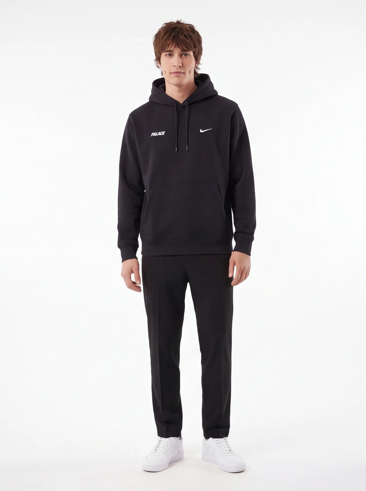 PALACE xOver Nike - Font Swoosh Hood 連帽衣 (黑色)