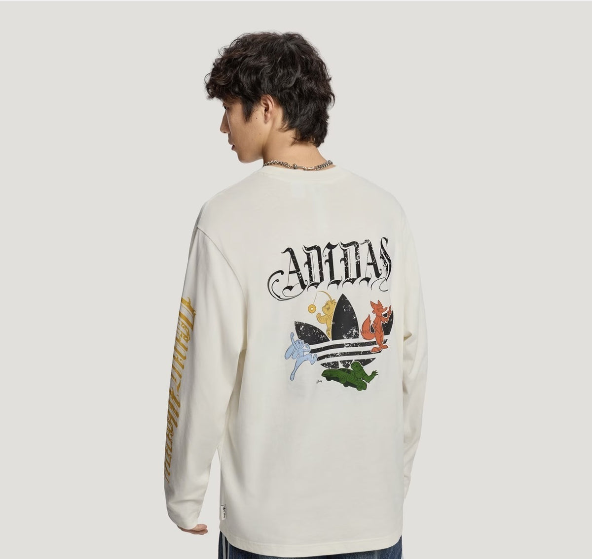 adidas xOver 迪士尼 - 動物方城市 長袖Tee (白色)