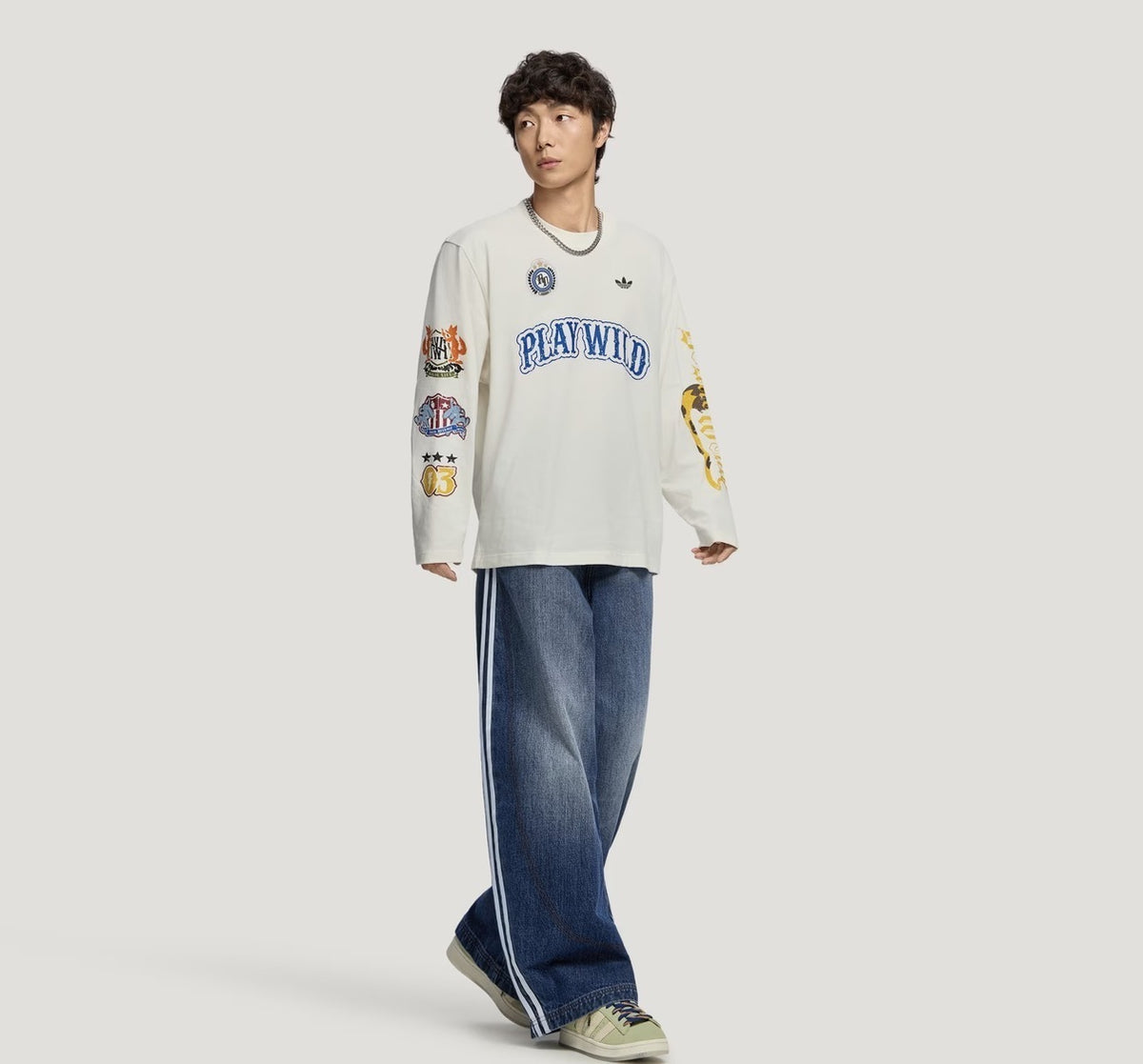 adidas xOver 迪士尼 - 動物方城市 長袖Tee (白色)