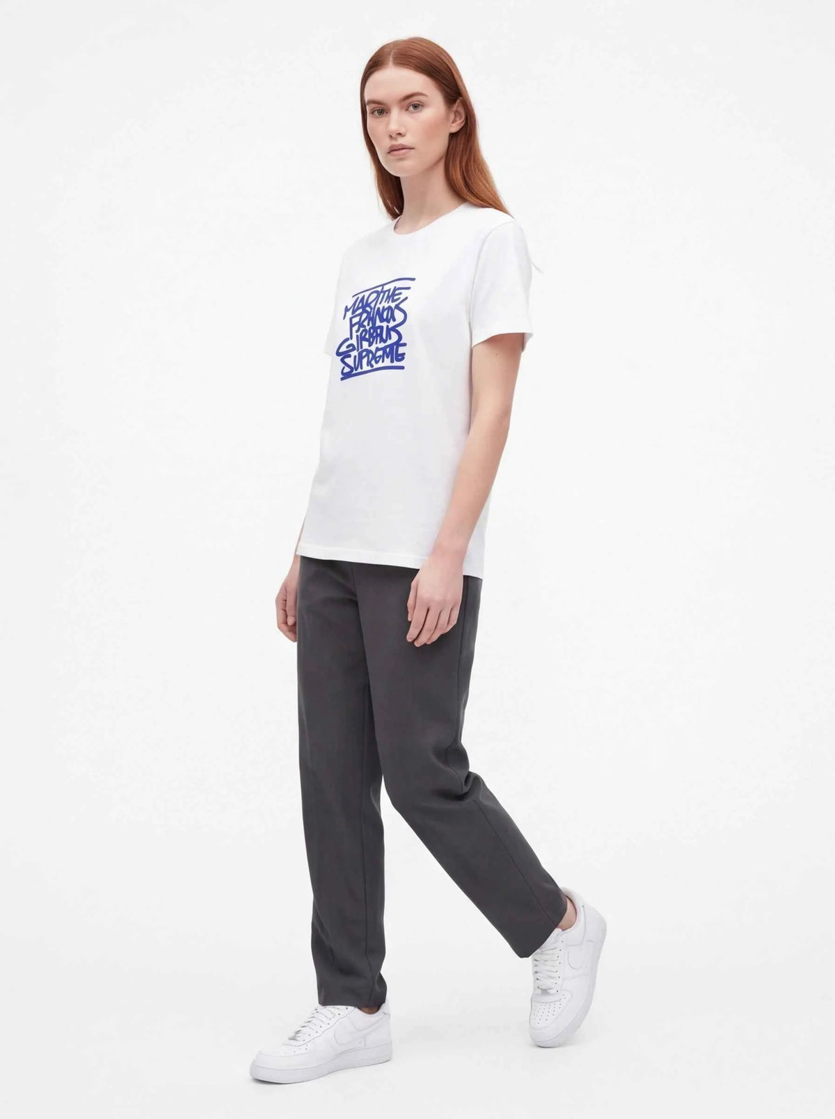 Supreme xOver Marithé + François Girbaud  - 塗鴉 logo Tee (白色)