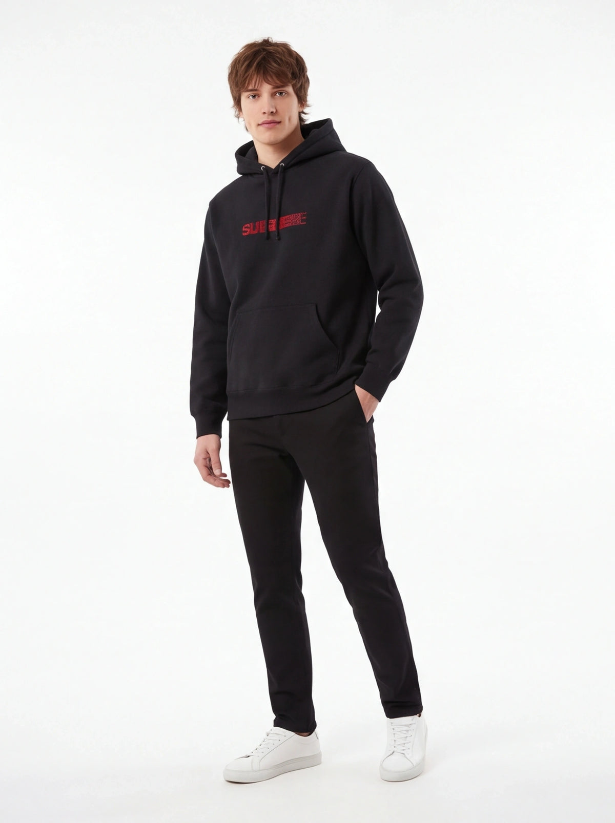 Supreme xOver Swarovski - motion-logo 連帽衣 (黑色)