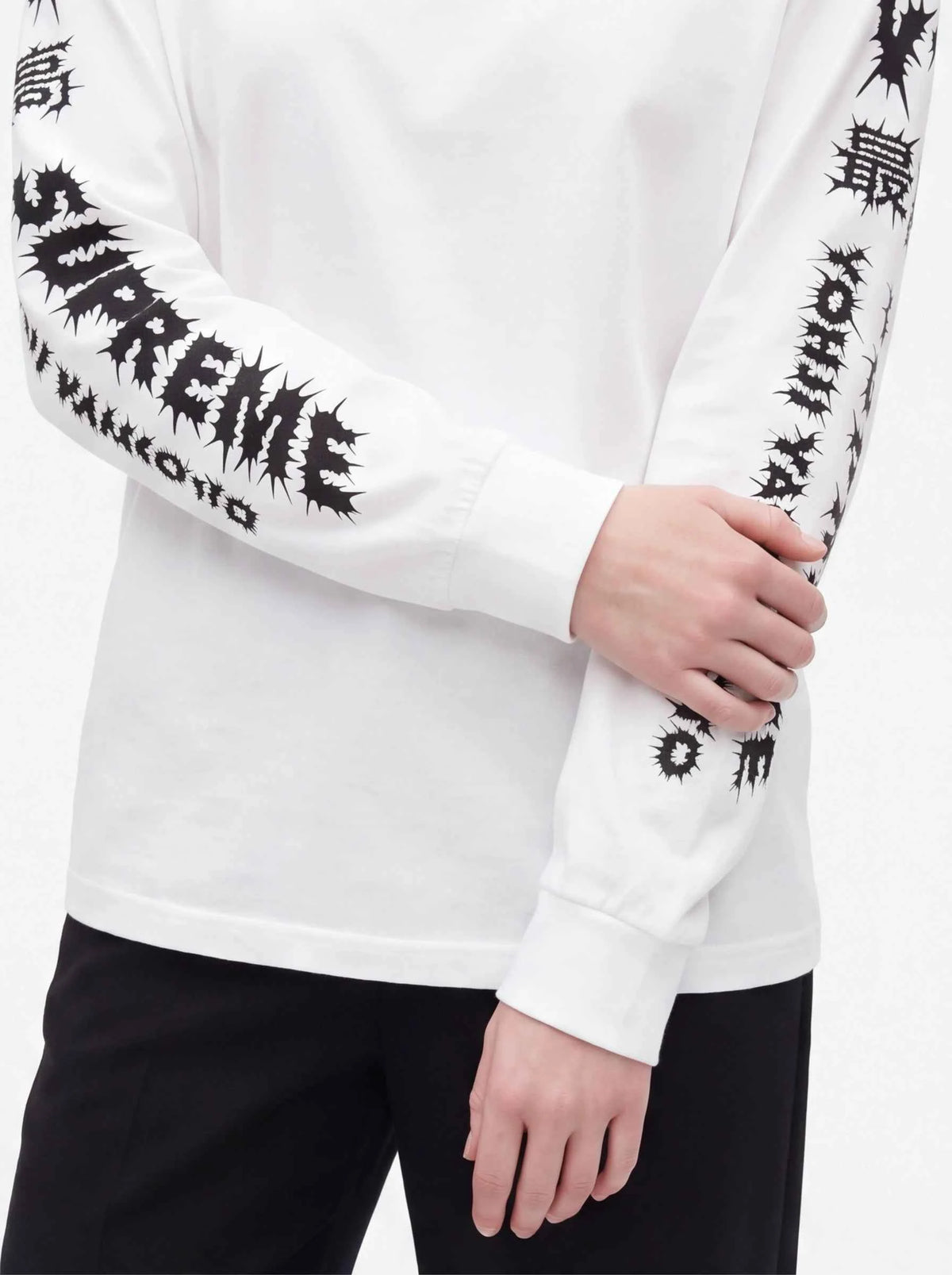 Supreme xOver 山本耀司 - Y' S L/S 長袖Tee (白色)