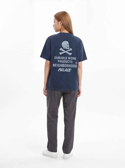 PALACE xOver NEIGHBORHOOD - Pocket Tee (深藍色)