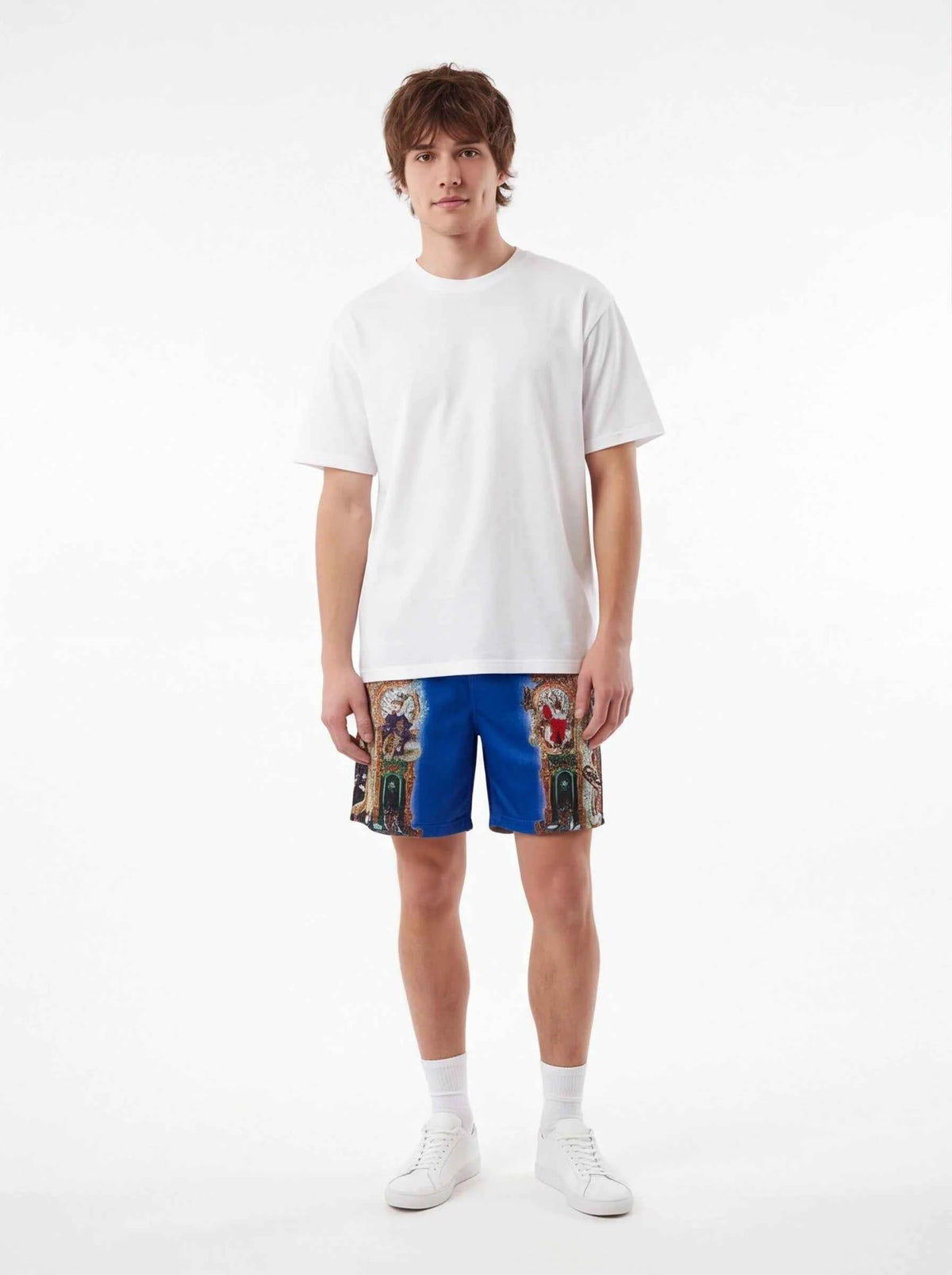 Supreme xOver Michael Jackson - Dangerous 網格短褲 (藍色)