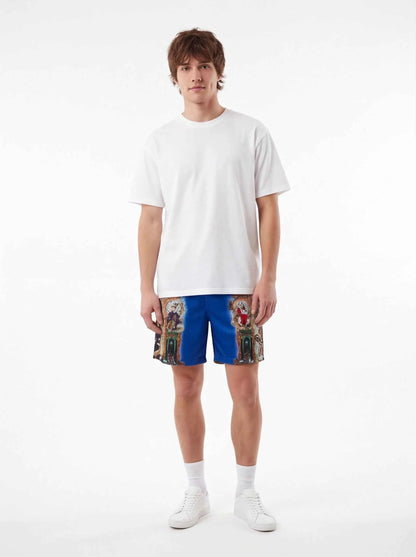 Supreme xOver Michael Jackson - Dangerous 網格短褲 (藍色)