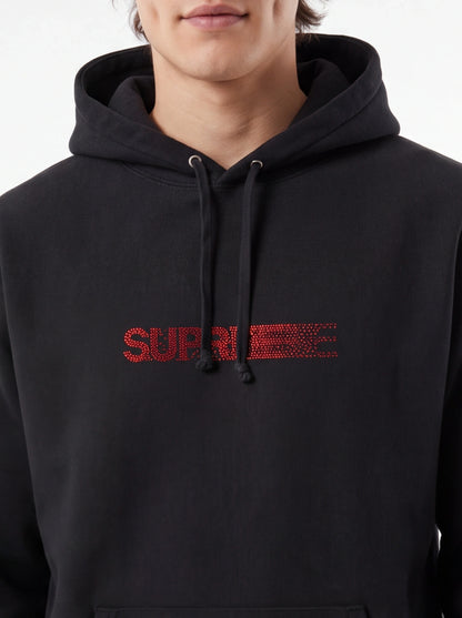Supreme xOver Swarovski - motion-logo 連帽衣 (黑色)