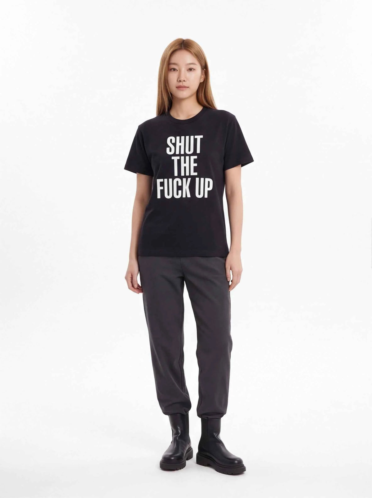 Supreme xOver Number (N)ine - Shut Up Tee (黑色)