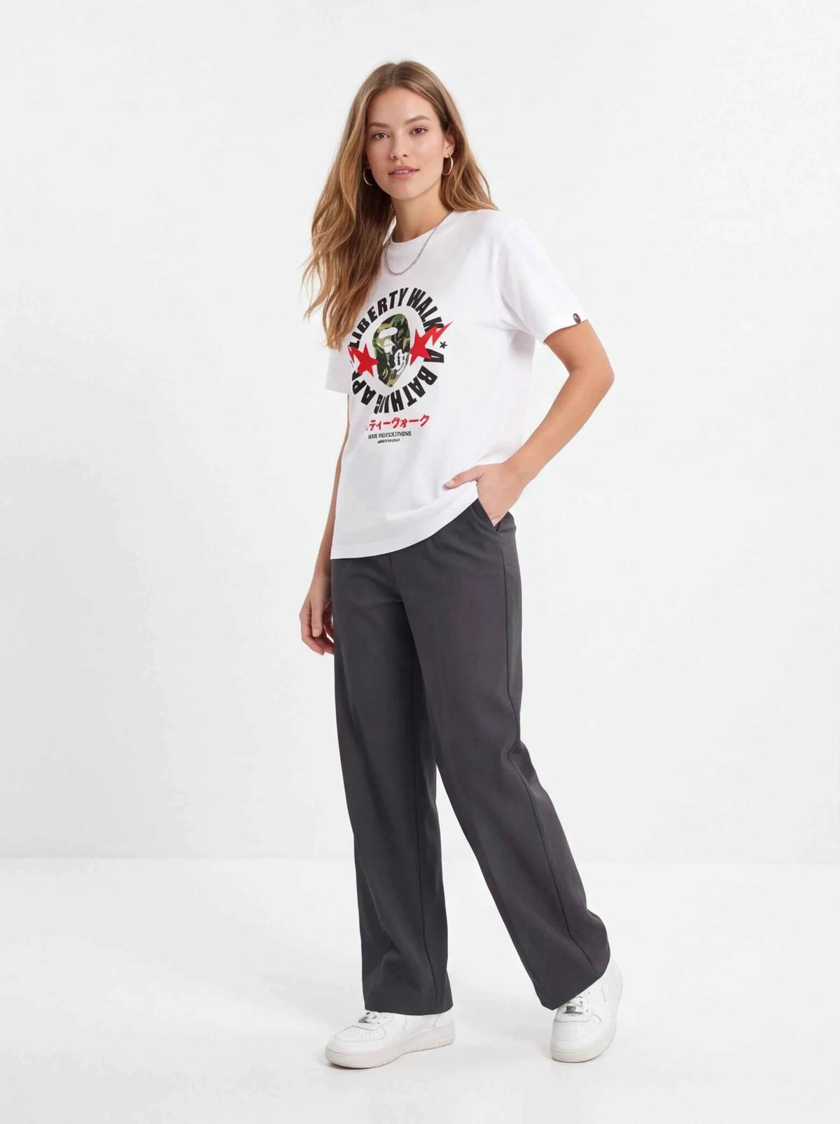 BAPE xOver Liberty Walk - ABC CAMO Tee (白色)