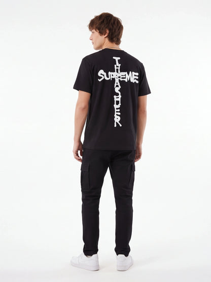 Supreme xOver THRASHER - Cross Tee (黑色)