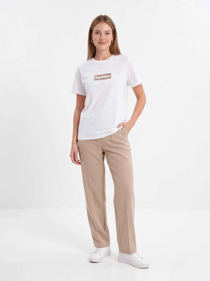 Supreme xOver BURBERRY - Box Logo Tee (白色)