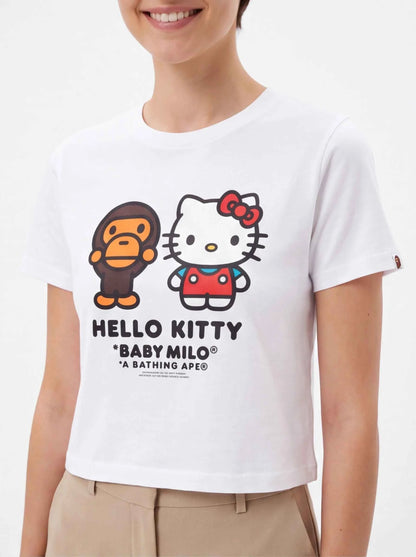 BAPE xOver Sanrio - BABY MILO X HELLO KITTY Tee