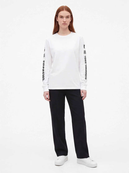 Supreme xOver 山本耀司 - Y' S L/S 長袖Tee (白色)