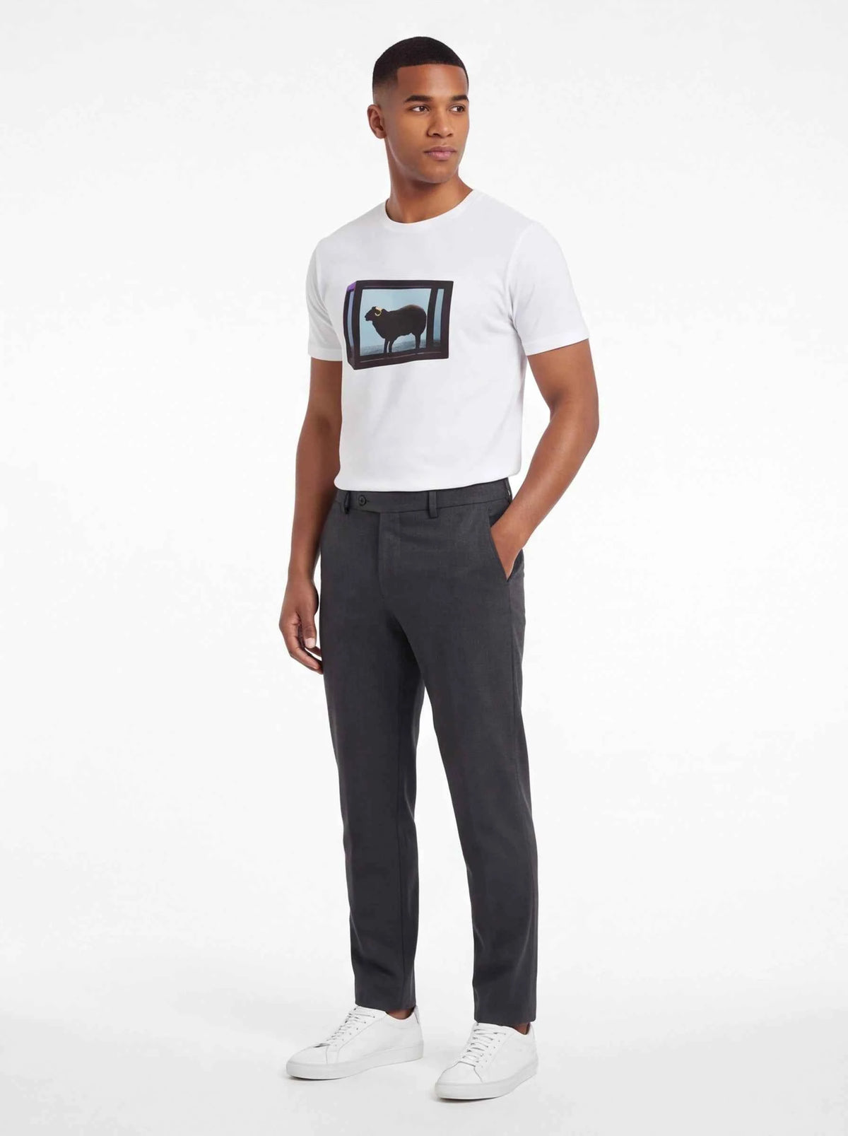 Supreme xOver Damien Hirst  - Black Sheep Tee (白色)